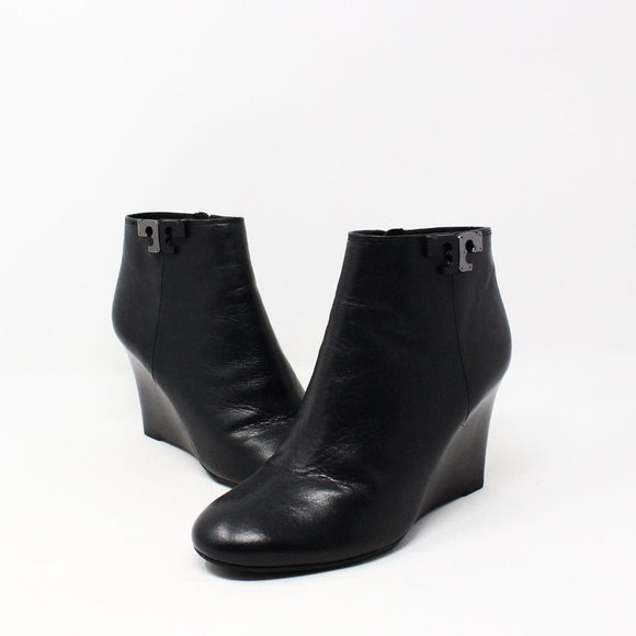 TORY BURCH #30519 Black Leather Ankle Boots US 7 E